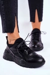 Skórzane Sportowe Buty Sneakersy GOE GG2N3041 Czarne