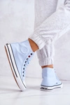 Damskie Wysokie Trampki Big Star JJ274209 Niebieskie