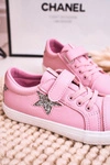 Dziecięce Skórzane Trampki Z Gwiazdą BIG STAR DD374104 Różowe