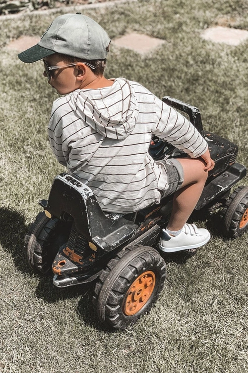 Dziecięce Tenisówki Na Rzepy Biało-Czarne California