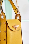 Mała Damska Torebka Z Ozdobą Żółta Ellies