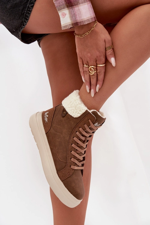 Buty Zimowe Damskie Z Kożuszkiem Lee Cooper LCJ-25-01-3735 Brązowe