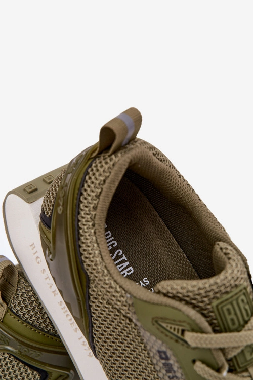 Sneakersy Męskie Na Platformie Big Star RR174360 Hi-Poly System Khaki