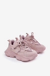 Sneakersy Dziecięce Na Platformie Różowe Hanomess