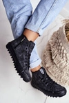 Trampki Damskie Big Star Wysokie Ocieplane Czarne GG274069