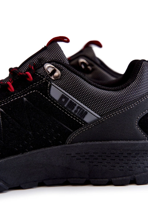 Męskie Niskie Buty Trekkingowe Memory Foam Big Star KK174126 Czarne