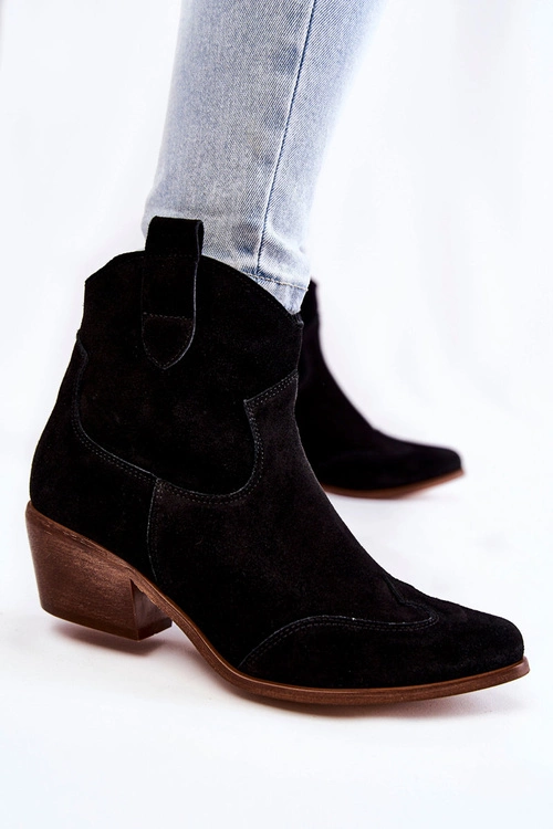 Damskie Botki W Szpic Lewski Shoes 3236 Czarne