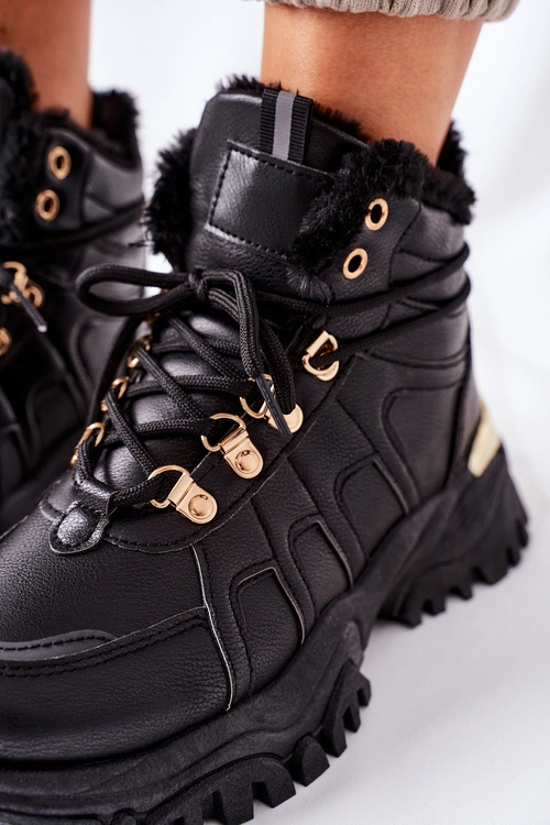 Damskie Ocieplane Trapery Czarne Hareshaw