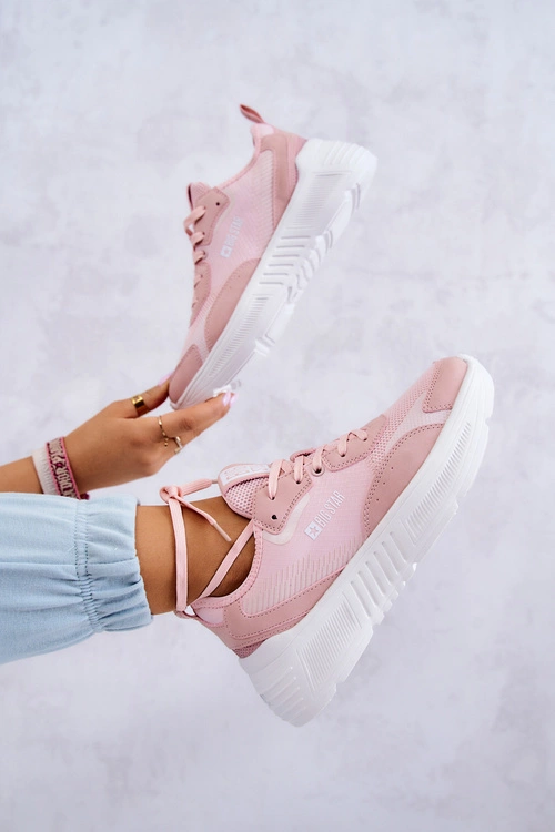 Modne Sneakersy Buty Sportowe Big Star JJ274595 Różowe
