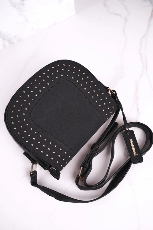 Torebka Damska Listonoszka MONNARI BAG4250-020 Czarna Zamsz