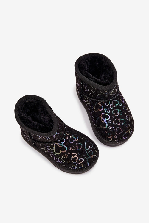 Śniegowce Dziecięce W Serduszka Czarne Calivine