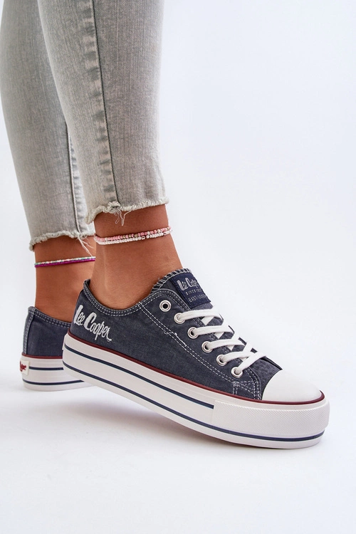 Trampki Damskie Na Grubej Podeszwie Lee Cooper LCW-24-31-2220 Granatowe