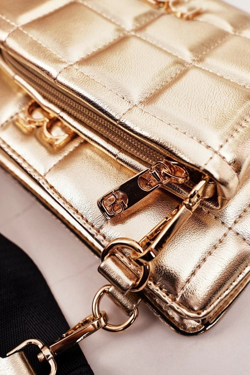 Wielofunkcyjna Pikowana Torebka Listonoszka NOBO NBAG-K1300 Złota