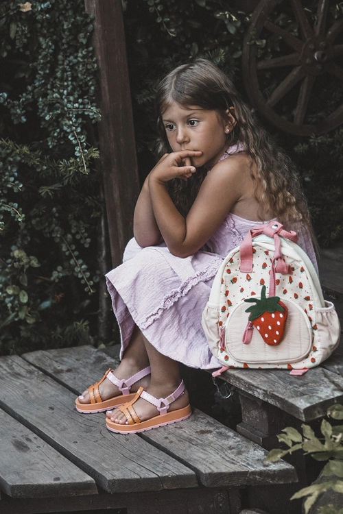 Dziecięce Pachnące Sandałki Na Rzep ZAXY LL385026 Pomarańczowe