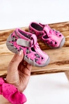 Buty Papcie Befado Na Rzep 190P102 Różowe