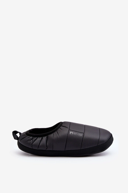 Męskie Wsuwane Ocieplane Kapcie Czarne Big Star KK174363