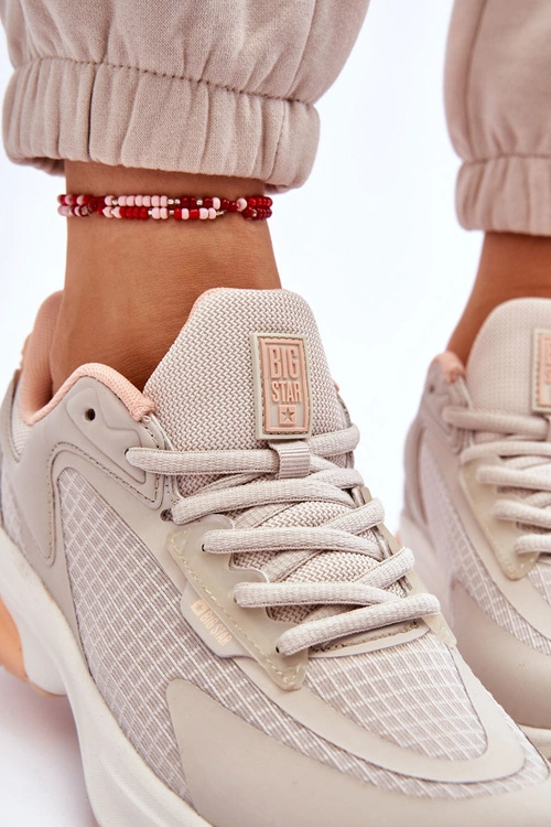 Wygodne Buty Sportowe Memory Foam System Big Star LL274336 Beżowe