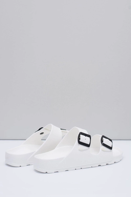 Męskie Białe Ogrodowe Lekkie Klapki