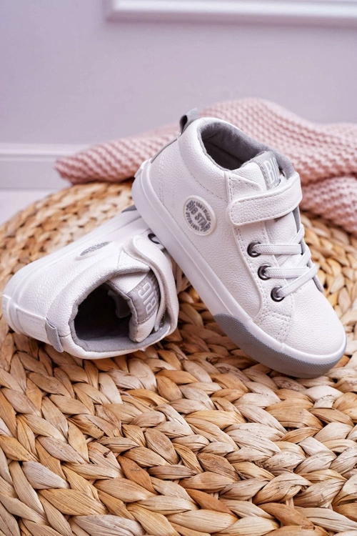 Dziecięce Wysokie Tenisówki Big Star EE374002 Białe