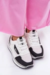 Buty Sportowe Damskie Na Platformie Big Star RR274A223 HI-POLY SYSTEM Biało-Czarne