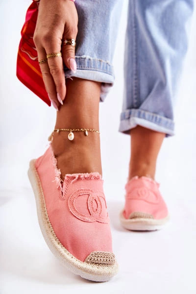 Klasyczne Damskie Espadryle Koralowe Flaure
