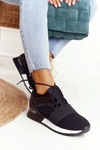 Damskie Sportowe Buty Sneakersy Czarne Netta