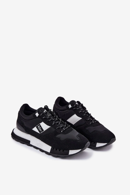 Sneakersy Męskie Na Platformie Lee Cooper LCJ-25-03-3378M Czarne