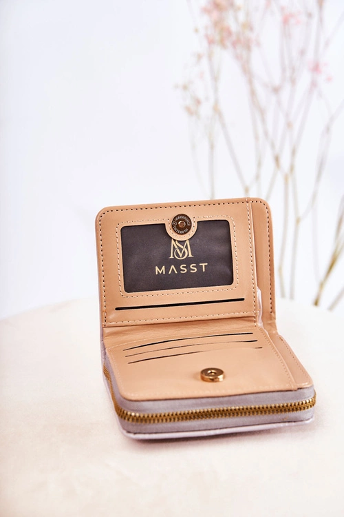 Damski Mały Portfel Z Ozdobą Szary Sanchos