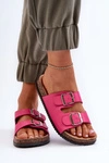 Klapki Damskie Z Klamrami Fuksja Oliena
