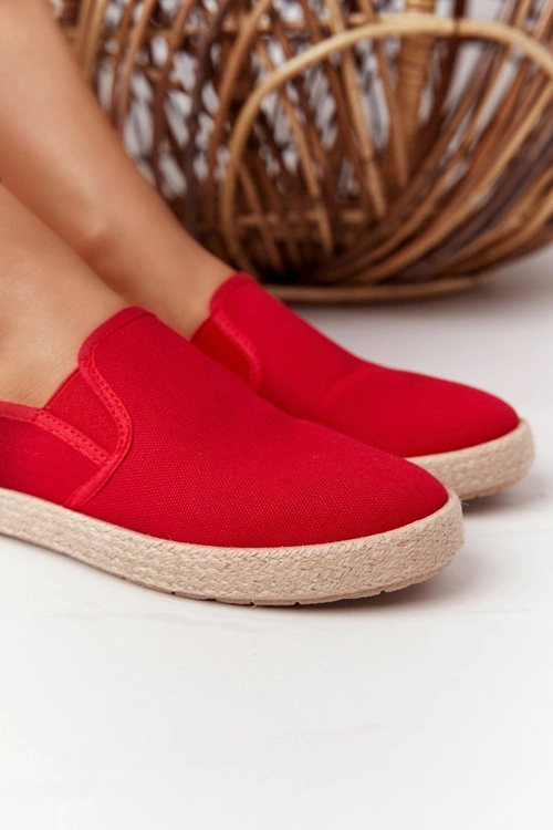 Espadryle Na Plecionej Podeszwie Big Star DD274018 Czerwone