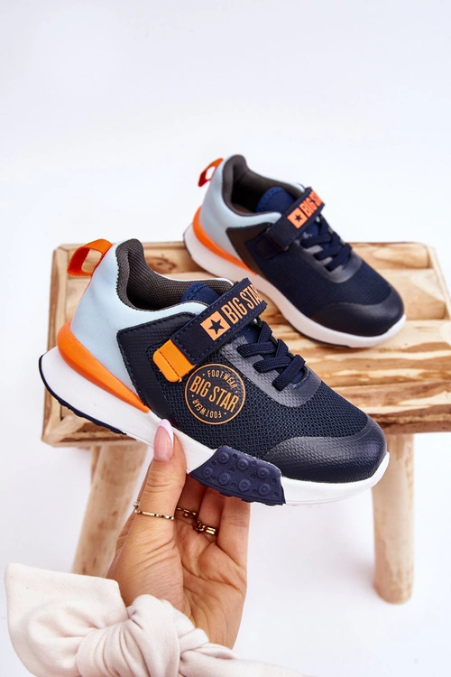 Niskie Dziecięce Buty Sportowe Memory Foam System Big Star LL374215 Granatowe