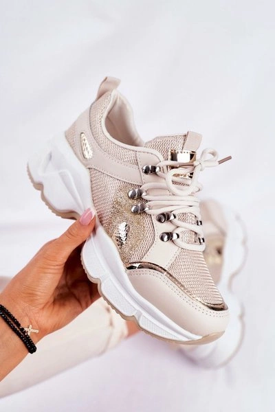 Sportowe Damskie Buty Złote Beijing