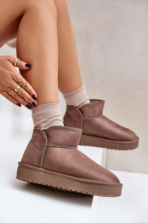 Śniegowce Na Platformie Damskie D.Franklin DFSH370010 Taupe