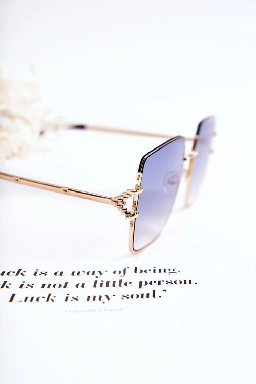 Duże Okulary Przeciwsłoneczne V160020 Niebiesko-Złote