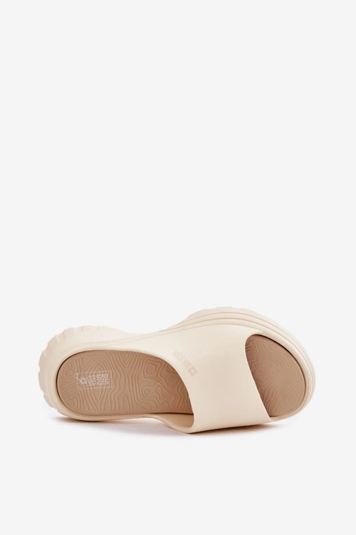 Piankowe Klapki Damskie Big Star RR274A579 Beżowe