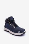 Buty Trekkingowe Męskie Ocieplane Granatowo-Beżowe Westtide