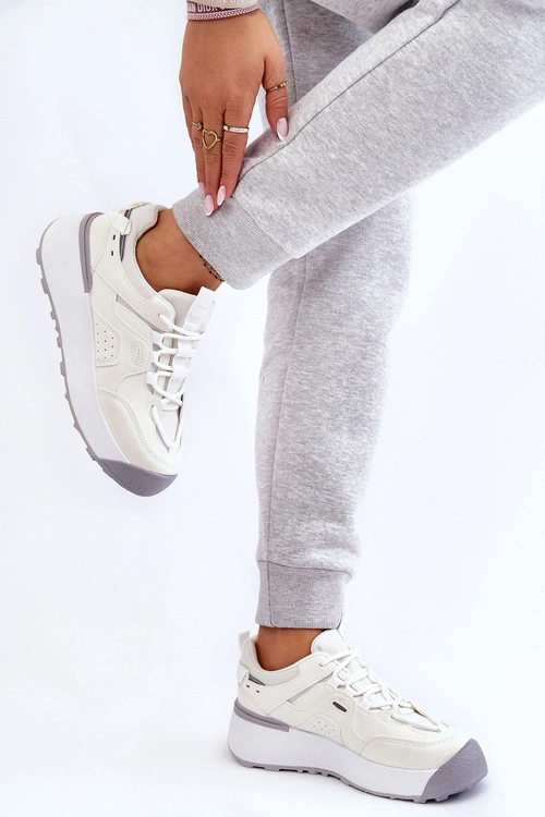 Damskie Buty Sportowe Na Platformie Białe Dakari