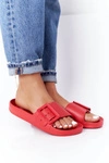 Klapki Damskie Big Star z Klamrą FF274A385 Czerwone