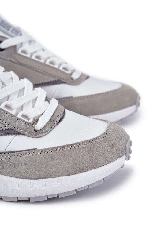 Męskie Sportowe Buty Big Star KK174021 Biało-Szare