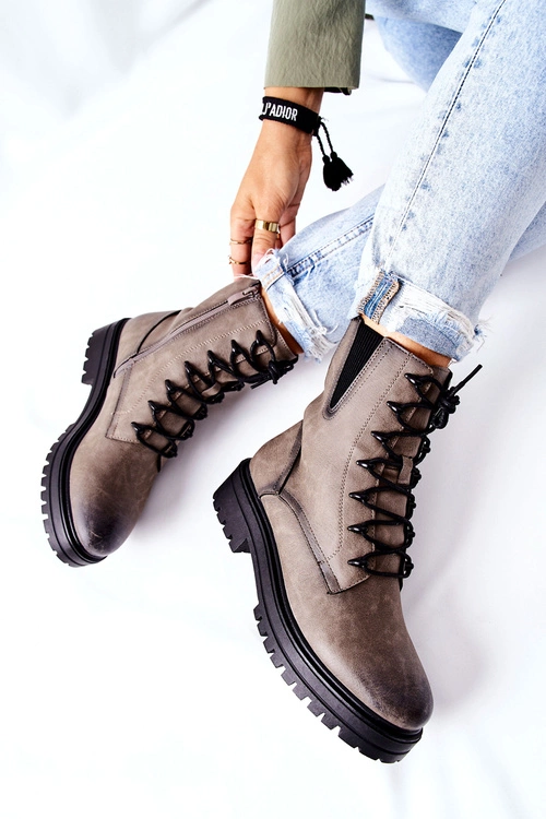 Botki Workery Ocieplane Sergio Leone Szare TR756