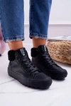 Trampki Damskie Big Star Wysokie Ocieplane Czarne EE274145