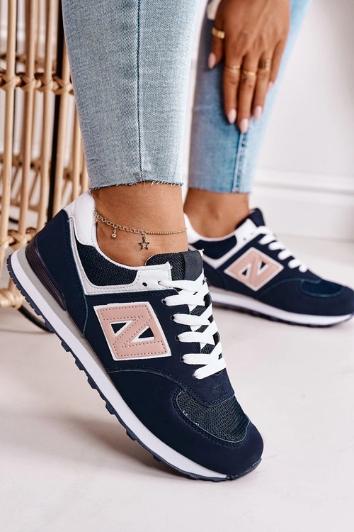 Damskie Sportowe Buty Sneakersy Niebiesko-Różowe Last Minute