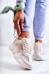 Damskie Sneakersy Buty Sportowe Z Siateczką Beżowe Sallis