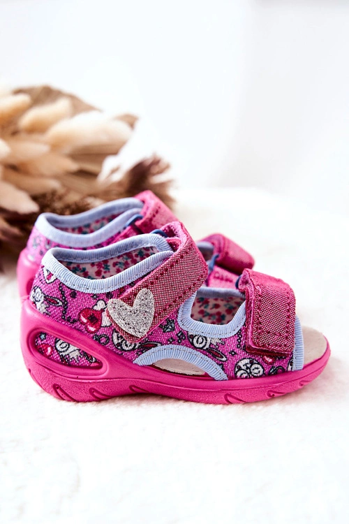 Sandałki Befado Na Rzep 065X147 Różowe