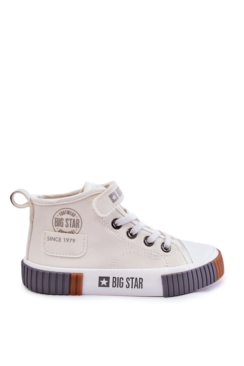 Dziecięce Wysokie Trampki BIG STAR KK374015 Białe