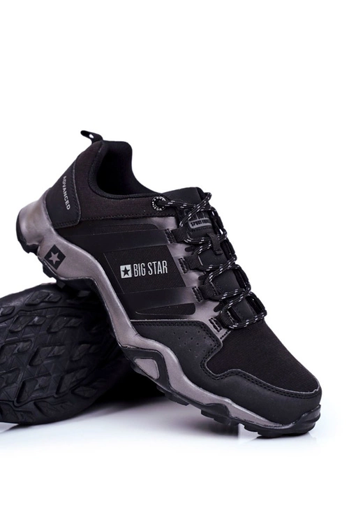 Trekkingowe Męskie Buty Big Star Outdoor Czarne GG174269