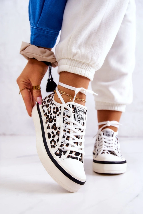 Damskie Trampki Pantera BIG STAR JJ274615 Białe