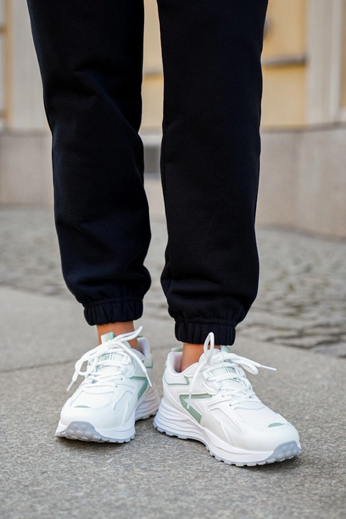 Buty Sportowe Damskie Big Star NN274A095 HI-POLY SYSTEM Biało-Zielone