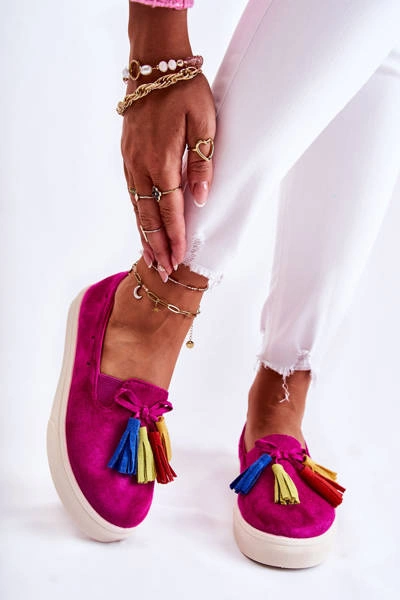 Damskie Tenisówki Trampki Slip-On Fuksja Venira