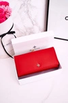 Duży Portfel Damski Zapinany Na Bigiel MILANO Czerwony